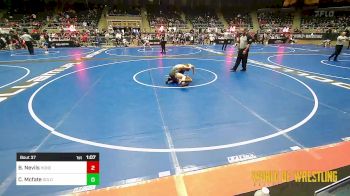 92 lbs Quarterfinal - Blake Nevils, Honey Badgers Wrestling Club vs Cash Mcfate, GOLDRUSH Academy