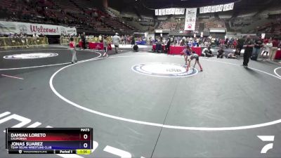 78 lbs Quarterfinal - Damian Loreto, California vs Jonas Suarez, Team Selma Wrestling Club