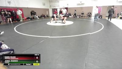 140 lbs Champ. Round 2 - Haru Duus, Fremont (Sunnyvale) vs Anika Radich, Soquel