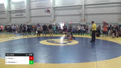 90-S lbs Consi Of 8 #2 - Jett Hines, WV vs Aj Bechlem, OH