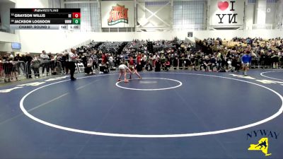 90 lbs Champ. Round 2 - Jackson Logsdon, Warrior Warehouse Wrestling vs Grayson Willis, Brawler Elite