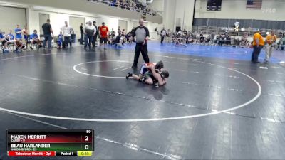 80 lbs Finals (8 Team) - Beau Harlander, Holdingford vs Maxen Merritt, Canby