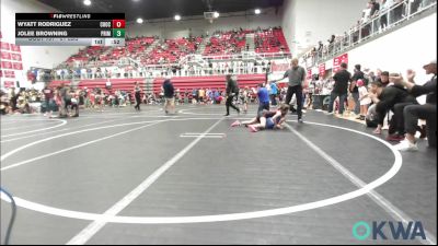 61 lbs Consi Of 8 #2 - Wyatt Rodriguez, Choctaw Ironman vs Jolee Browning, Prime Wrestling
