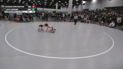 74 lbs Cons. Rd Of 32 - Jackson Strittmatter, Young Guns Wrestling Club vs Jack Leonard, Open Mats Wrestling Club