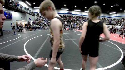 76 lbs Consolation - Jaxon Johnson, Carl Albert vs Kaydence Langford, ARDMORE TAKEDOWN CLUB