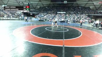 Girls 2A 120 lbs Quarterfinal - Linsey Ortega, Toppenish (Girls) vs Gabbie Gonsalves, Selah (Girls)