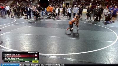 67 lbs Cons. Semi - Ryder Robison, Black Fox Wrestling Academy vs Dennis Grate Iii, Betterman Elite Wrestling