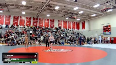 113 lbs Champ. Round 2 - Jared Roberts, Cedaredge vs JJ Rivera, Canon City