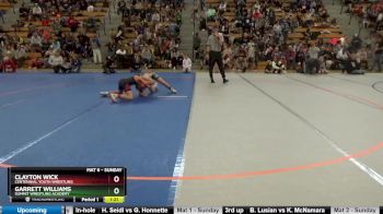 90 lbs Round 2 - Clayton Wick, Centennial Youth Wrestling vs Garrett Williams, Summit Wrestling Academy
