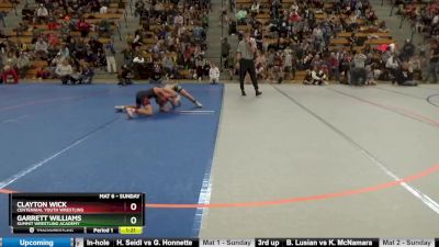 90 lbs Round 2 - Clayton Wick, Centennial Youth Wrestling vs Garrett Williams, Summit Wrestling Academy