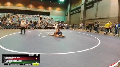 175 lbs Cons. Round 4 - Malahkai Berry, Shadow Ridge vs Maddox Sedlacek, White Pine