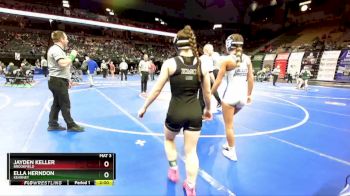 110 Class 1 lbs Quarterfinal - Jayden Keller, Brookfield vs Ella Herndon, Kearney
