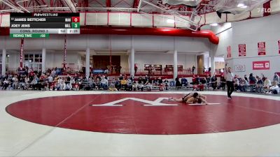 165 lbs Cons. Round 3 - James Bettcher, Manchester vs Joey Jens, Millikin