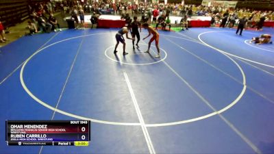 138 lbs Champ. Round 1 - Omar Menendez, Benjamin Franklin Senior High School Wrestling vs Ruben Carrillo, Ayala High School Wrestling