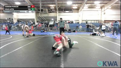 85 lbs Consolation - Carson Fowler, Duncan Demon Wrestling vs Cole Latta, Texas Elite Wrestling Club