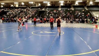 100 lbs Champ. Round 1 - Jake Lawhorne, Lincoln Squires Wrestling Club vs Emma Faczak, Bennett Wrestling Club