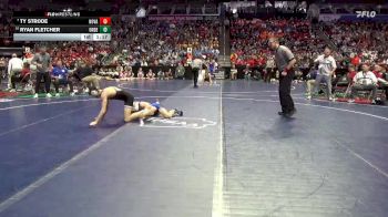 1A-132 lbs Champ. Round 2 - Ty Strode, Nodaway Valley vs Ryan Fletcher, Underwood