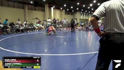 157 lbs Semis & 5th Wb (32 Team) - Alex Lopez, Alabama Elite Black vs Aaron Campbell, Level Up