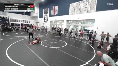 113 lbs Quarterfinal - Rickey Orsborn, Chaparral High School Wrestlin vs Jonah Juergens, OCRTC