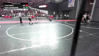 72 lbs Champ. Round 2 - Elias Inniss, Oshkosh West Wild vs Riley Katterhagen, B.A.M Training Center