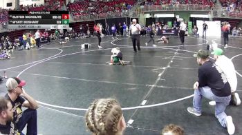 45 lbs Cons. Round 3 - Wyatt Boshart, O`Neill Leprechaun Wrestling vs Elston Nickolite, Monarch Wrestling Club - David City