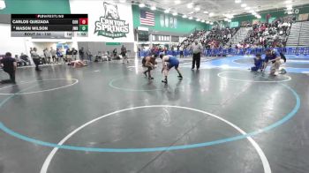 138 lbs Champ. Round 1 - Carlos Quezada, Corona Senior vs Mason Wilson, JW North
