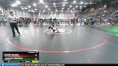 92 lbs Champ. Round 2 - Oliver Wilson, Team Real Life Wrestling vs Andreas Medrano, Suples WC