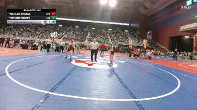 100 lbs Champ. Round 1 - Taylor Kimzey, Laramie vs Carlee Angell, Star Valley