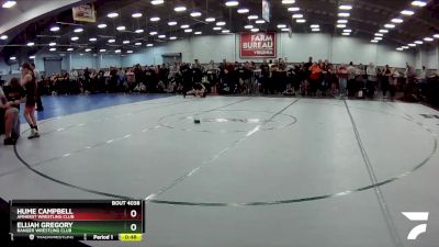 78 lbs Cons. Round 3 - Elijah Gregory, Ranger Wrestling Club vs Hume Campbell, Amherst Wrestling Club