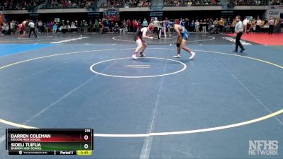 215 lbs Cons. Round 3 - Sioeli Tuifua, Barrow High School vs Darren Coleman, Eielson High School