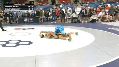 126 lbs Cons. Sub-rd Of 64 - Matthew Valdez, New Mexico vs Cyrus Woodberry, Michigan