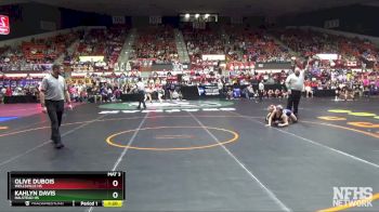 125 lbs Quarterfinal - Olive Dubois, Wellsville HS vs Kahlyn Davis, Halstead HS