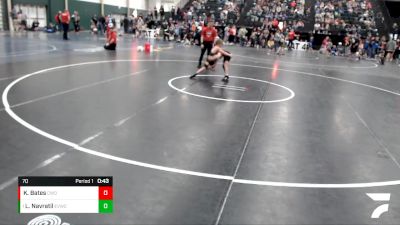 70 lbs Round 2 - Leo Navratil, Elkhorn Valley Wrestling Club vs Klayton Bates, CWO