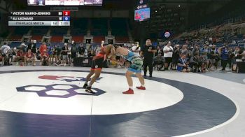 190 lbs 7th Place Match - Victor Marks-Jenkins, Maryland vs Eli Leonard, Wisconsin