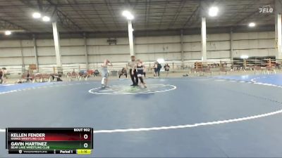 92 lbs Round 2 - Gavin Martinez, Bear Lake Wrestling Club vs Kellen Fender, Hawks Wrestling Club