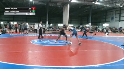 165 lbs Allday - Mikah Brown, JAMES ISLAND WRESTLING CLUB vs Evan Thompson, UNION PINES