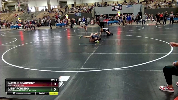 100 Lbs Quarterfinal - Libby Robledo, Williamson Co Wrestling Club Vs 