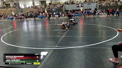 100 lbs Quarterfinal - Libby Robledo, Williamson Co Wrestling Club vs Natalie Beaumont, Halls Wrestling