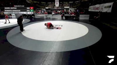 Champ. Round 1 - Daniel Zappas, Palo Alto Elite WC vs Roberto Gonzalez, Community Youth Center - Concord Campus Wrestling