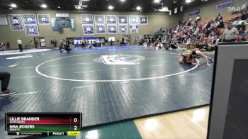 155 lbs 1st Place Match - Nisa Rogers, Righetti vs Lillie Brander, Atascadero