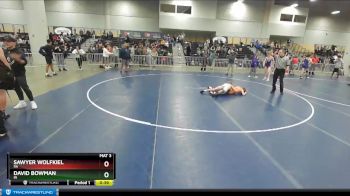 100 lbs Cons. Round 3 - Sawyer Wolfkiel, PA vs David Bowman, IN