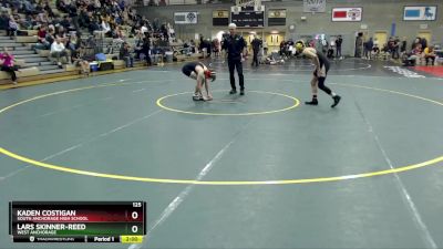 125 lbs Quarterfinal - Kaden Costigan, South Anchorage High School vs Lars Skinner-Reed, West Anchorage