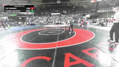 Boys 2A 165 lbs Champ. Round 1 - Kainen Jaklitsch, West Valley (Spokane) vs Jay Johnson, Chief Sealth