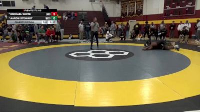 190 lbs Quarterfinal - Aaron Stewart, Warren Township vs Michael White, Lawrence North