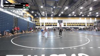 130 lbs Quarterfinal - Sydney Laboon, Upper St Clair vs Maizy Mikeska, Derry Area