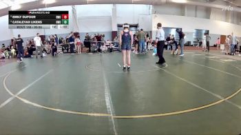 90-95 lbs Cons. Semi - Emily Dufour, Rangers Wrestling Club vs Cataleyah Likens, Osprey Wrestling Club