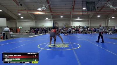 140 lbs Cons. Round 3 - Aruara Michael, MONTPELIER vs Vikashini Ananth, Batavia