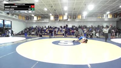 190 lbs Cons. Round 3 - Brody Carson, Fountain Valley vs Evan Lisch, Canyon