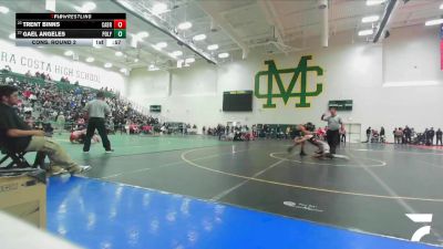 157 lbs Cons. Round 2 - Gael Angeles, Poly/Long Beach vs Trent Binns, Simi Valley