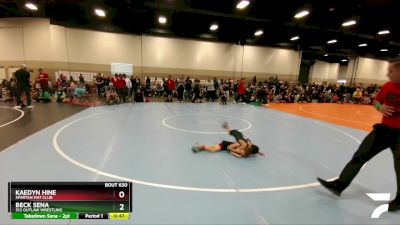 51-52 lbs Round 3 - Kaedyn Hine, Spartan Mat Club vs Beck Sena, 512 Outlaw Wrestling